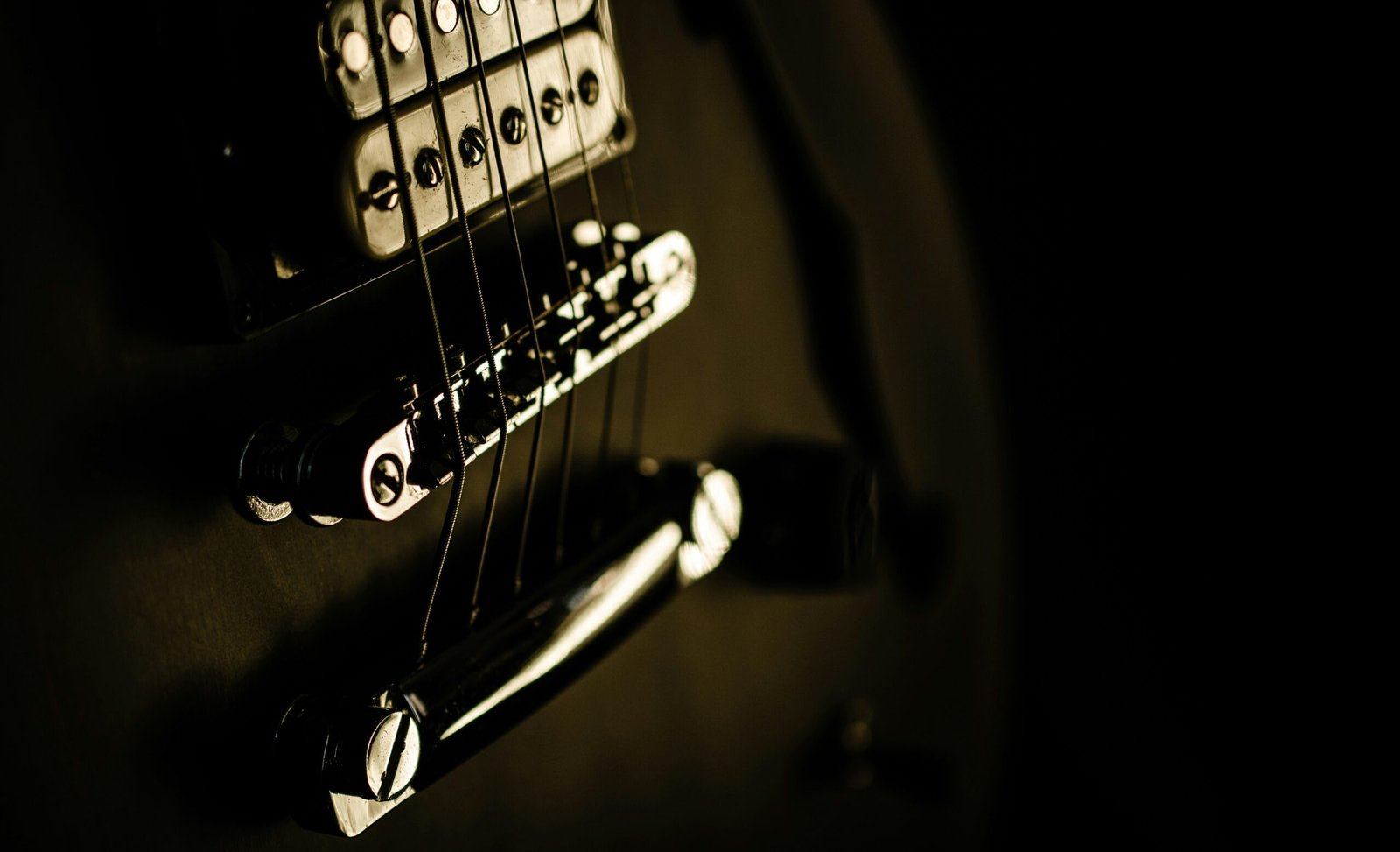 black electric guitar